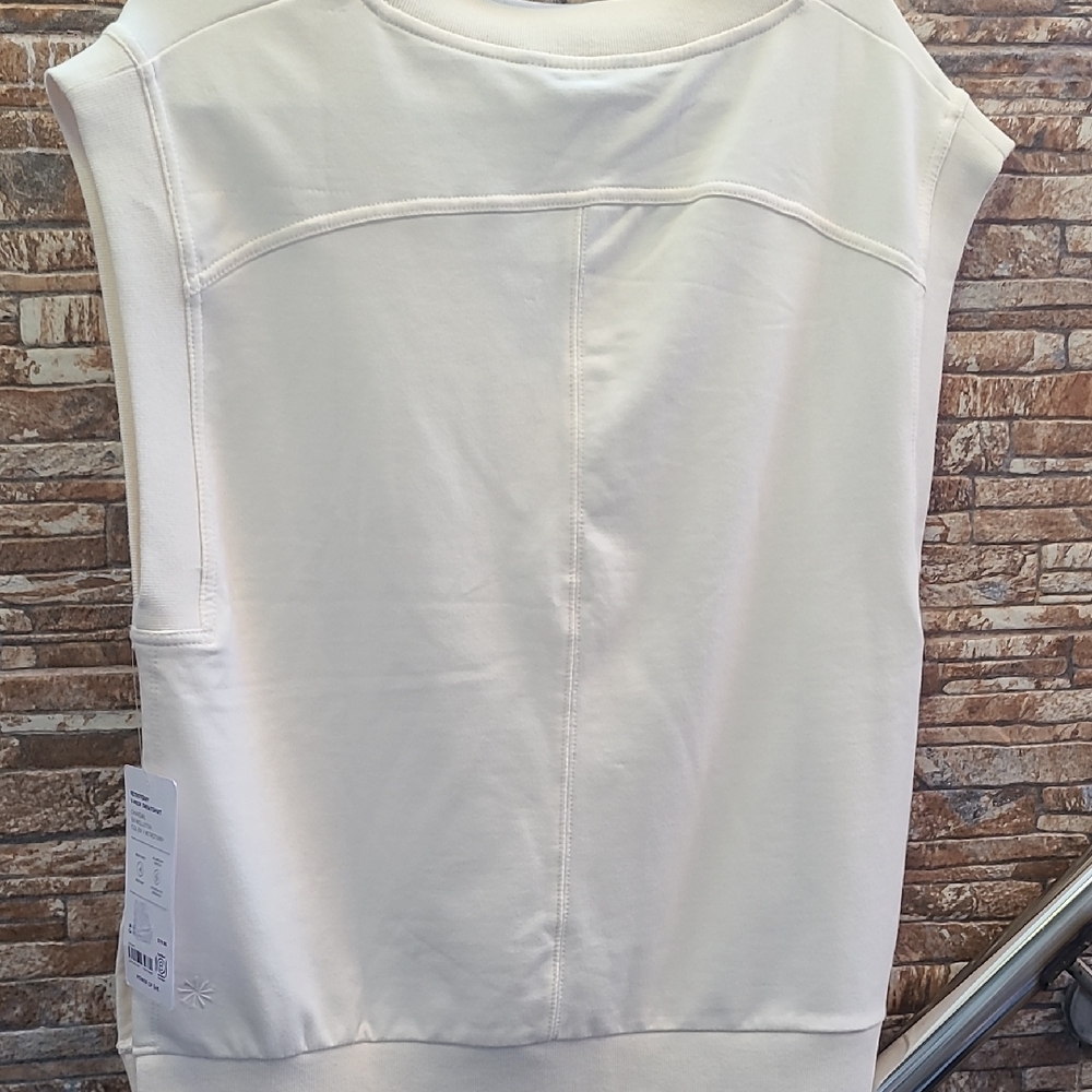 Top Athleta Women's White Muscle Tee - Picture 6 of 9